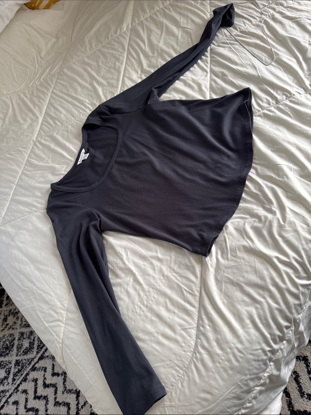 Athleta GreyLong-Sleeve Scoop Neck Top